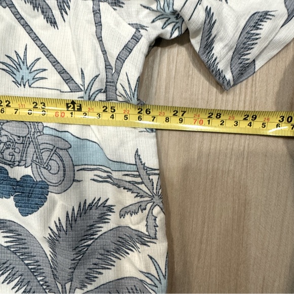 Men’s 3XL short sleeve button down Harley Davidson shirt with Hawaiian theme - Picture 6 of 7